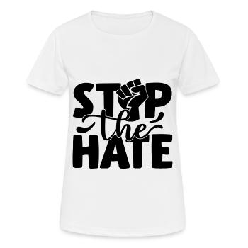 Anti racisme racisme tolérance droits de l'homme - T-shirt respirant Femme - blanc - Devant - AI Model Female 172 dark (172cm)