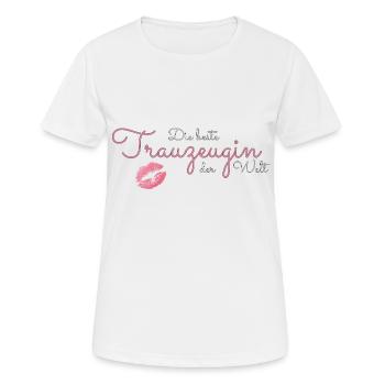 Best maid of honor in the world - Women's Breathable T-Shirt - white - Front - AI Model Female 172 dark (172cm)