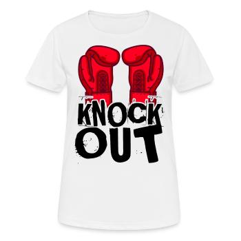 Boxing knock out knockout - Women's Breathable T-Shirt - white - Front - AI Model Female 172 dark (172cm)