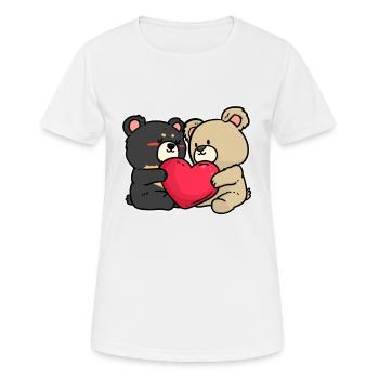 Love Bear | Valentine's Day - Women's Breathable T-Shirt - white - Front - AI Model Female 172 dark (172cm)
