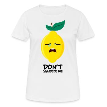 weinende Zitrone | crying lemon - Frauen T-Shirt atmungsaktiv - Weiß - Vorne - AI Model Female 172 dark (172cm)