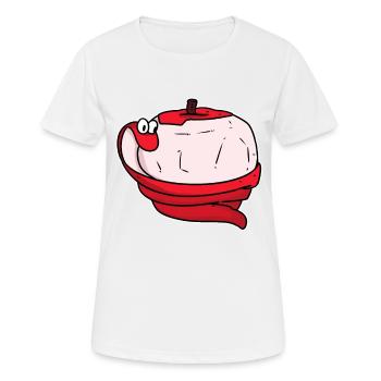 Apple Snake | Snake apple - Women's Breathable T-Shirt - white - Front - AI Model Female 172 dark (172cm)