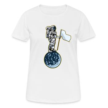 astronaute - T-shirt respirant Femme - blanc - Devant - AI Model Female 172 dark (172cm)
