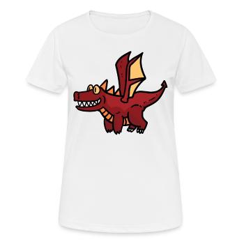 Flying dragon - Women's Breathable T-Shirt - white - Front - AI Model Female 172 dark (172cm)