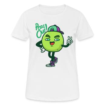 Pease out - Frauen T-Shirt atmungsaktiv - Weiß - Vorne - AI Model Female 172 dark (172cm)