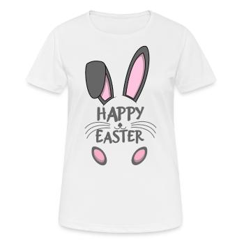 Joyeux lapin de Pâques - T-shirt respirant Femme - blanc - Devant - AI Model Female 172 dark (172cm)