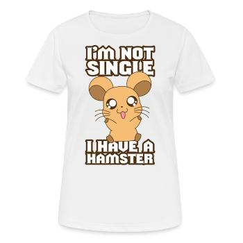 I have a Hamster - Frauen T-Shirt atmungsaktiv - Weiß - Vorne - AI Model Female 172 dark (172cm)