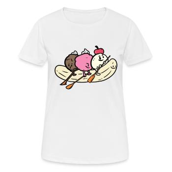 Banana Split - Women's Breathable T-Shirt - white - Front - AI Model Female 172 dark (172cm)