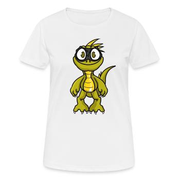Voleur Iguane, Iguane - T-shirt respirant Femme - blanc - Devant - AI Model Female 172 dark (172cm)