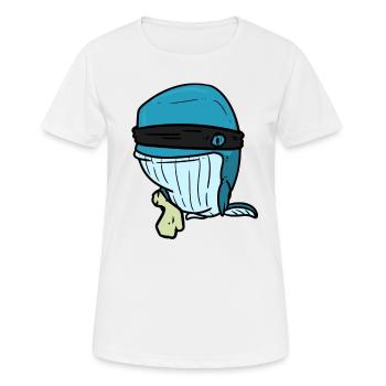Robber Whale, predator whale - Women's Breathable T-Shirt - white - Front - AI Model Female 172 dark (172cm)