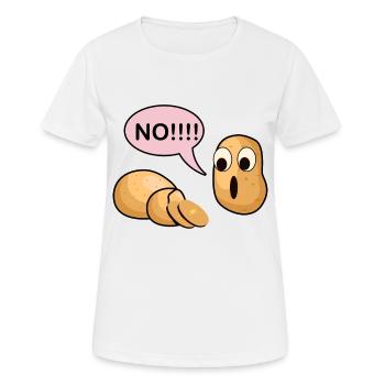Pomme de terre choc - T-shirt respirant Femme - blanc - Devant - AI Model Female 172 dark (172cm)