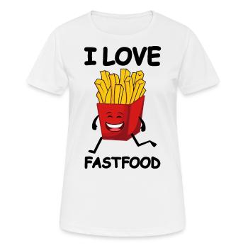 Frites fast food frites - T-shirt respirant Femme - blanc - Devant - AI Model Female 172 dark (172cm)