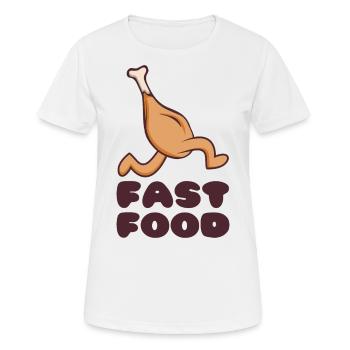 Fast Food - Frauen T-Shirt atmungsaktiv - Weiß - Vorne - AI Model Female 172 dark (172cm)