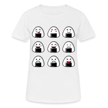 Sushi Emoticons - Frauen T-Shirt atmungsaktiv - Weiß - Vorne - AI Model Female 172 dark (172cm)