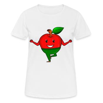 Yoga Apple apple - Women's Breathable T-Shirt - white - Front - AI Model Female 172 dark (172cm)