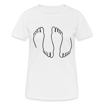 pieds - T-shirt respirant Femme - blanc - Devant - AI Model Female 172 dark (172cm)