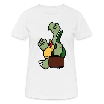 Worker Turtle - Frauen T-Shirt atmungsaktiv - Weiß - Vorne - AI Model Female 172 dark (172cm)
