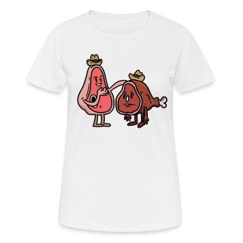 Ma viande, viande - T-shirt respirant Femme - blanc - Devant - AI Model Female 172 dark (172cm)