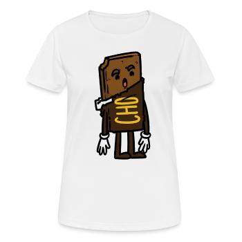 Chocolate Bite , Schokolade - Frauen T-Shirt atmungsaktiv - Weiß - Vorne - AI Model Female 172 dark (172cm)