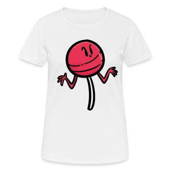 Sucer ou lécher, sucette - T-shirt respirant Femme - blanc - Devant - AI Model Female 172 dark (172cm)