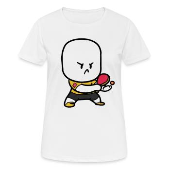 Stickman Pingpong - Frauen T-Shirt atmungsaktiv - Weiß - Vorne - AI Model Female 172 dark (172cm)
