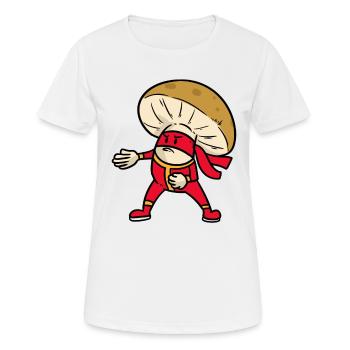 Hero Mushroom Hero Mushroom - Women's Breathable T-Shirt - white - Front - AI Model Female 172 dark (172cm)