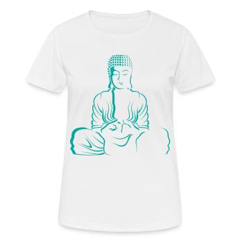 Meditation Buddha Meditation Buddha - Frauen T-Shirt atmungsaktiv - Weiß - Vorne - AI Model Female 172 dark (172cm)