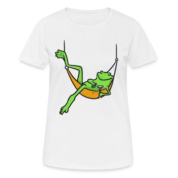 Frog Favorite hammock frog favorite hammock - Women's Breathable T-Shirt - white - Front - AI Model Female 172 dark (172cm)