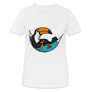 Heure du hamac Tucan Heure du hamac Toucan - T-shirt respirant Femme - blanc - Devant - AI Model Female 172 dark (172cm)