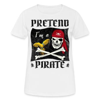 Prétendre que je suis un pirate - T-shirt respirant Femme - blanc - Devant - AI Model Female 172 dark (172cm)