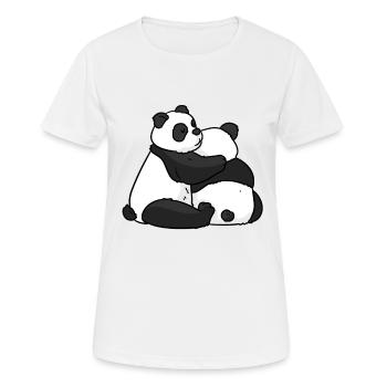 Liebende Panda - Frauen T-Shirt atmungsaktiv - Weiß - Vorne - AI Model Female 172 dark (172cm)