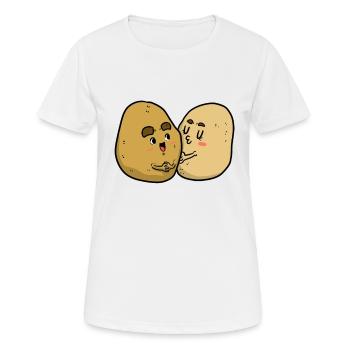 Les amateurs de pommes de terre - T-shirt respirant Femme - blanc - Devant - AI Model Female 172 dark (172cm)