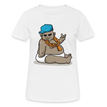 Bébé rappeur - T-shirt respirant Femme - blanc - Devant - AI Model Female 172 dark (172cm)