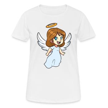 Ange mignon - T-shirt respirant Femme - blanc - Devant - AI Model Female 172 dark (172cm)