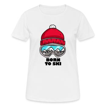 Né ski ski alpin alpin - T-shirt respirant Femme - blanc - Devant - AI Model Female 172 dark (172cm)
