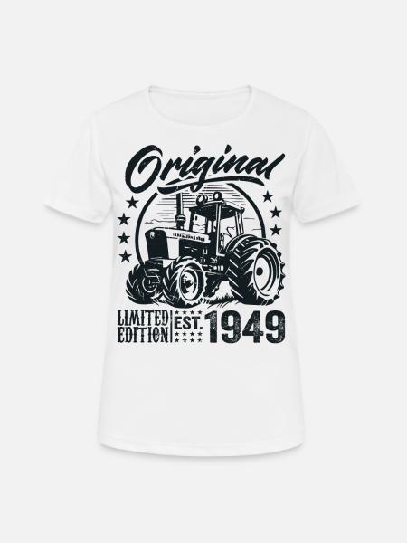 Original 1949 Geburtstag 1949 Farmer Traktor - Frauen T-Shirt atmungsaktiv - Weiß