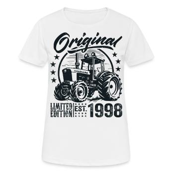 Original 1998 Geburtstag 1998 Farmer Traktor - Frauen T-Shirt atmungsaktiv - Weiß - Vorne - AI Model Female 172 dark (172cm)