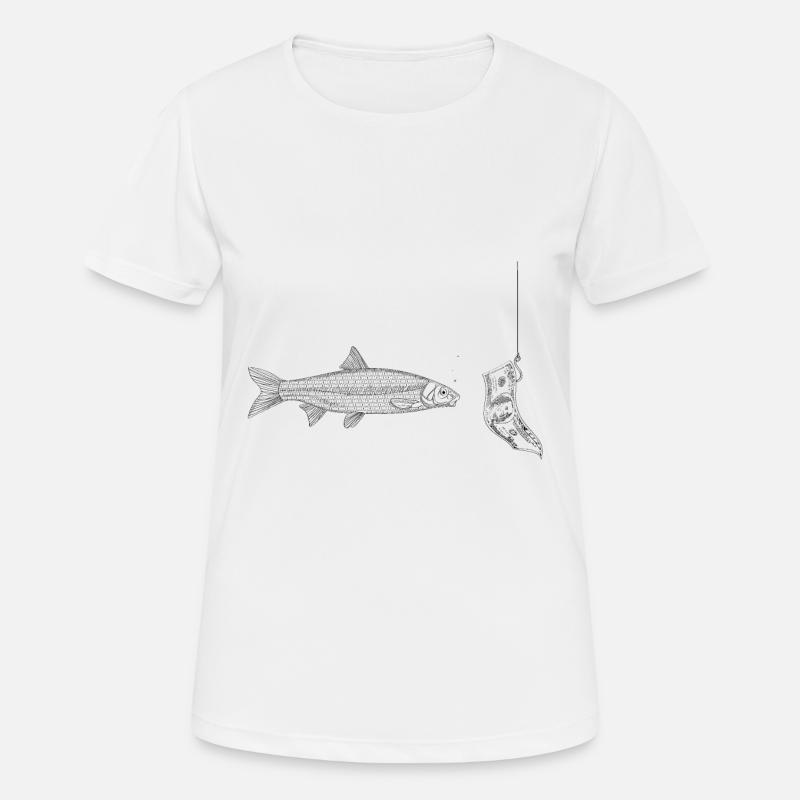 Fish dollar - Women's Breathable T-Shirt - white