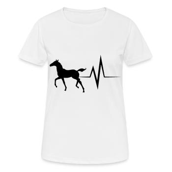 Horse - EKG - Women's Breathable T-Shirt - white - Front - AI Model Female 172 dark (172cm)