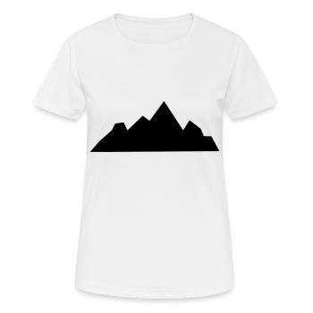 Berge Berg Gebirge Mountain 08 Zeichenfläche 9 - Frauen T-Shirt atmungsaktiv - Weiß - Vorne - AI Model Female 172 dark (172cm)