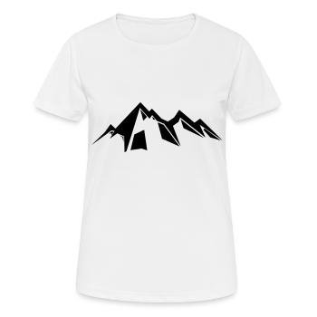 Berge Berg Gebirge Mountain 15 Zeichenfläche 16 - Frauen T-Shirt atmungsaktiv - Weiß - Vorne - AI Model Female 172 dark (172cm)