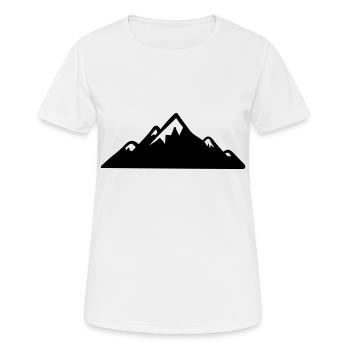 Berge Berg Gebirge Mountain 05 Zeichenfläche 6 - Frauen T-Shirt atmungsaktiv - Weiß - Vorne - AI Model Female 172 dark (172cm)