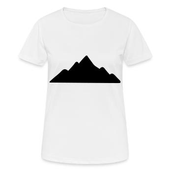 Berge Berg Gebirge 05 - Frauen T-Shirt atmungsaktiv - Weiß - Vorne - AI Model Female 172 dark (172cm)