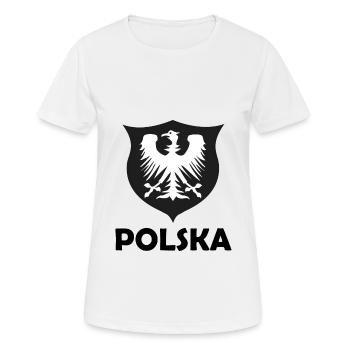 Les fans de Polska - T-shirt respirant Femme - blanc - Devant - AI Model Female 172 dark (172cm)