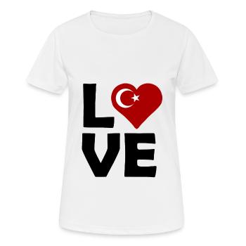 Amour turc - T-shirt respirant Femme - blanc - Devant - AI Model Female 172 dark (172cm)