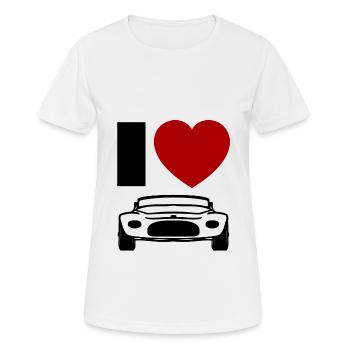 Amour de voiture - T-shirt respirant Femme - blanc - Devant - AI Model Female 172 dark (172cm)
