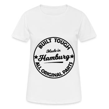 Depuis Hambourg - T-shirt respirant Femme - blanc - Devant - AI Model Female 172 dark (172cm)
