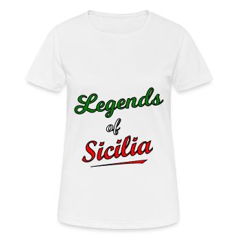 Legenden aus Sizilien - Frauen T-Shirt atmungsaktiv - Weiß - Vorne - AI Model Female 172 dark (172cm)
