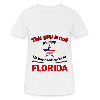 Vacances en Floride - T-shirt respirant Femme - blanc - Devant - AI Model Female 172 dark (172cm)
