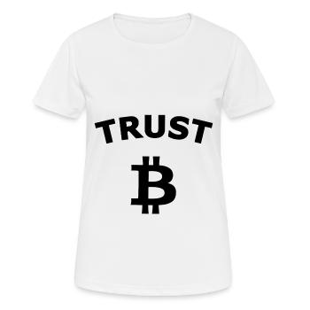 Vertrauen in Coins - Frauen T-Shirt atmungsaktiv - Weiß - Vorne - AI Model Female 172 dark (172cm)